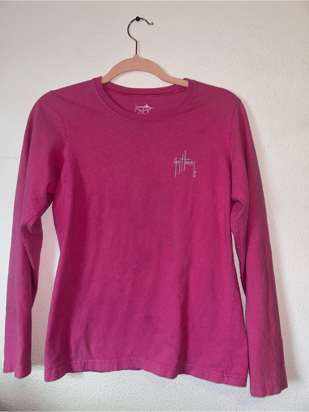 Guy Harvey Long-Sleeve Crewneck Top - Pink